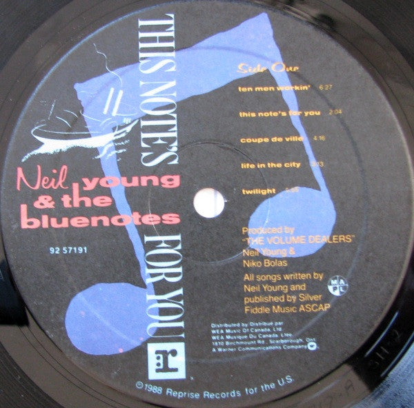Neil Young & Bluenotes (5), The - This Note's For You - 1988