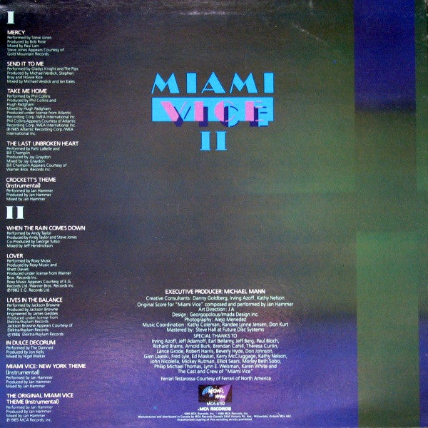 Various - Miami Vice II (New Music From The Television Series, "Miami Vice") - 1986