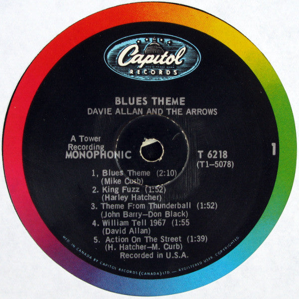 Davie Allan & The Arrows - Blues Theme Vinyl Record