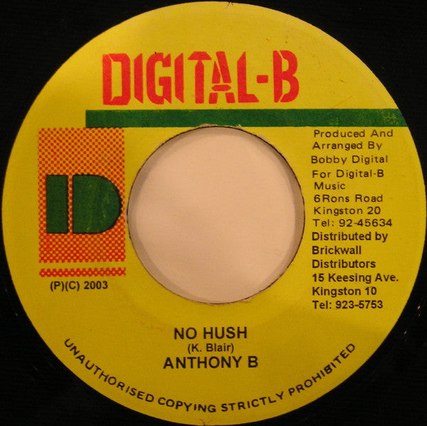 Anthony B - No Hush - 2003
