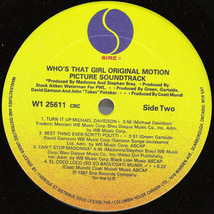 Madonna - Who's That Girl (Original Motion Picture Soundtrack) - 1987
