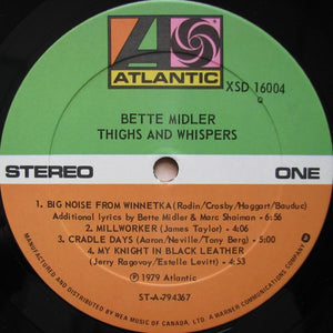 Bette Midler - Thighs And Whispers - 1979