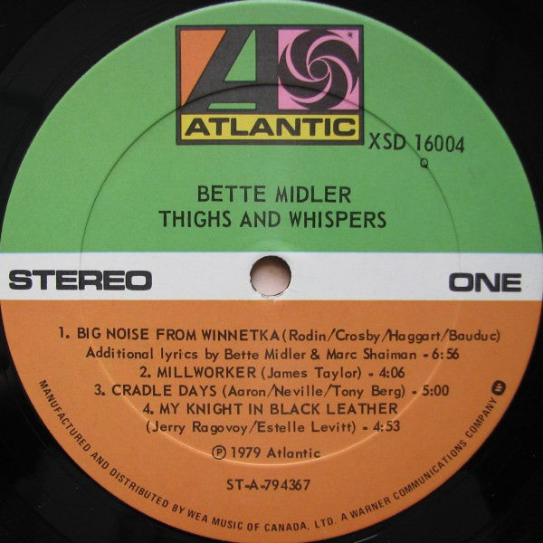 Bette Midler - Thighs And Whispers - 1979