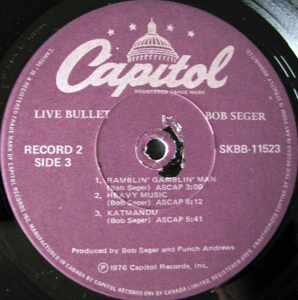 Bob Seger And The Silver Bullet Band - Live Bullet - 1978