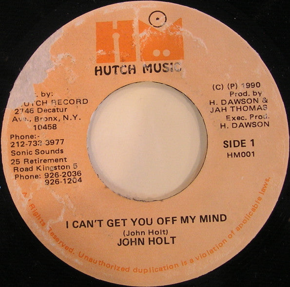 John Holt - I Can't Get You Off My Mind - 1990