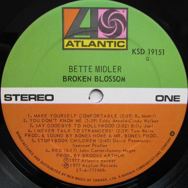 Bette Midler - Broken Blossom - 1977