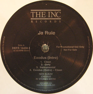 Ja Rule - Exodus (Intro) / Me Vinyl Record