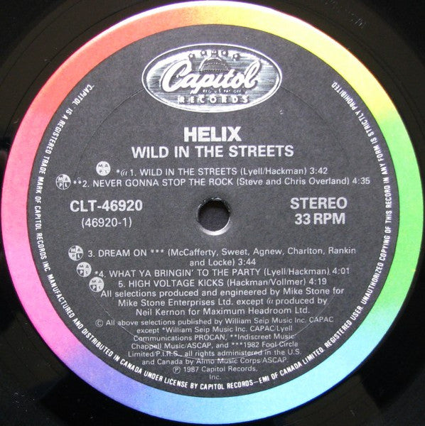 Helix - Wild In The Streets - 1987
