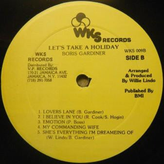 Boris Gardiner - Let's Take A Holiday Vinyl Record