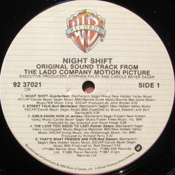 Various - Night Shift - Original Sound Track From The Ladd Company Motion Picture - 1982