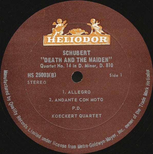 Franz Schubert - Koeckert-Quartett - "Death And The Maiden" String Quartet No. 14 In D Minor, D. 810 - 1966