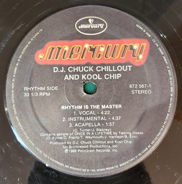 Chuck Chillout & Kool Chip - Rhythm Is The Master - 1989