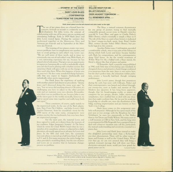 John Lewis (2) - An Evening With Two Grand Pianos