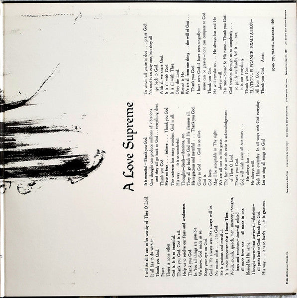 John Coltrane = John Coltrane - A Love Supreme = 至上の愛 - 1972