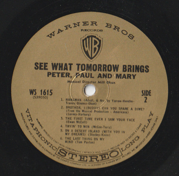 Peter, Paul And Mary - See What Tomorrow Brings Vinyl Record