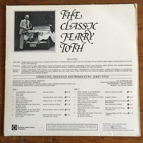 Jerry Toth - The Classic Jerry Toth - 1978