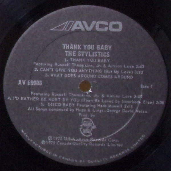The Stylistics - Thank You Baby