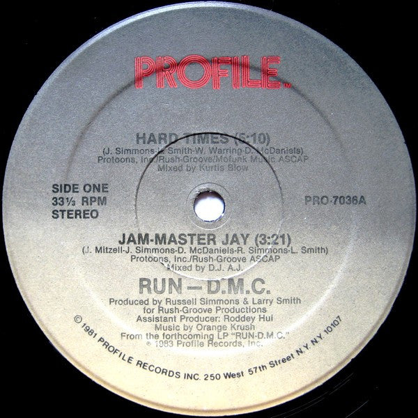 Run-DMC - Hard Times / Jam-Master Jay - 1983