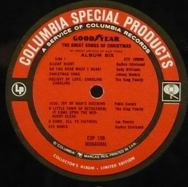 Various - The Great Songs Of Christmas By Great Artists Of Our Time Album Six - 1966