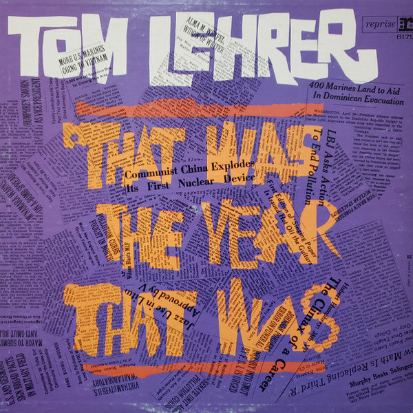 Tom Lehrer - That Was The Year That Was Vinyl Record