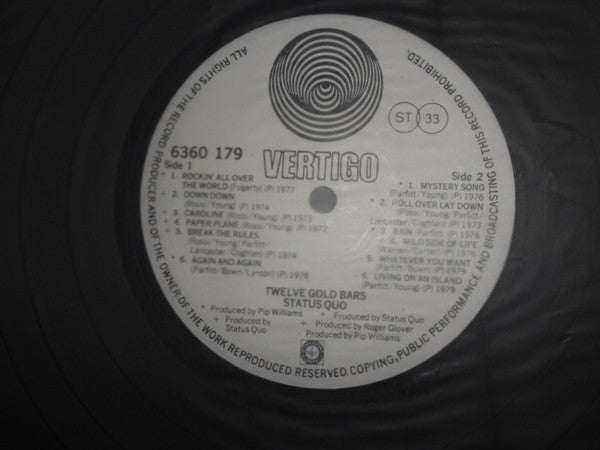 Status Quo - 12 Gold Bars - 1980