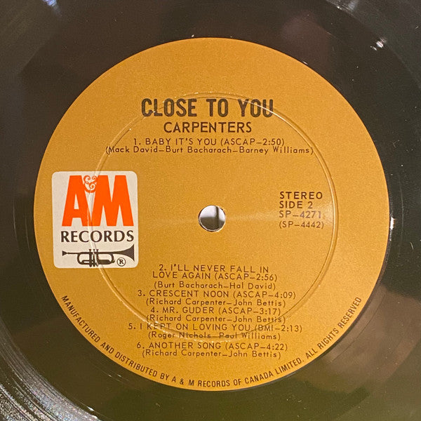 Carpenters - Close To You - 1970