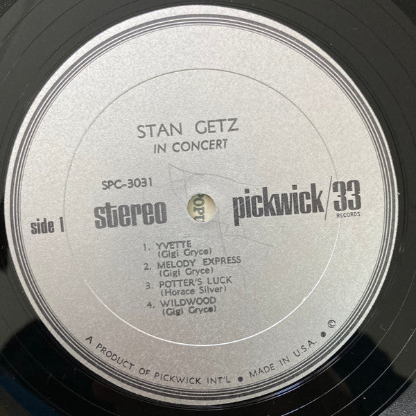 Stan Getz - Stan Getz In Concert -