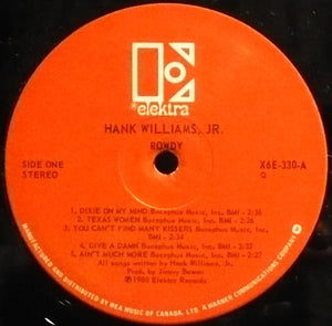 Hank Williams Jr. - Rowdy Vinyl Record