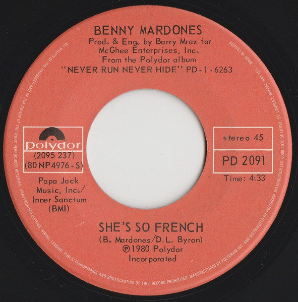 Benny Mardones - Into The Night  