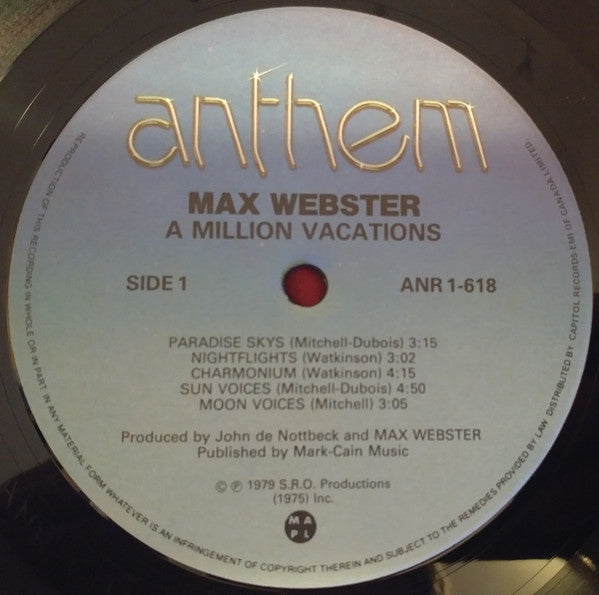 Max Webster - A Million Vacations -