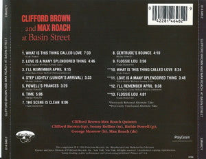 Clifford Brown And Max Roach - At Basin Street (CD) -
