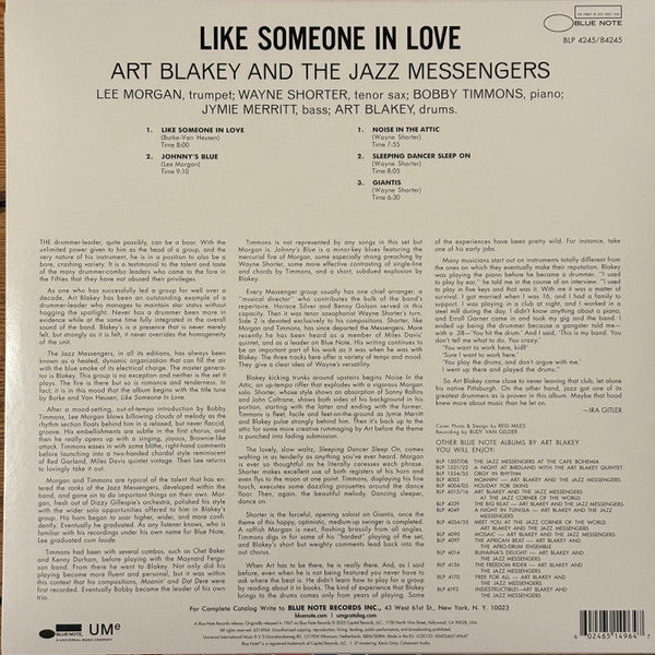 Art Blakey And The Jazz Messengers - Like Someone In Love Vinyl Record