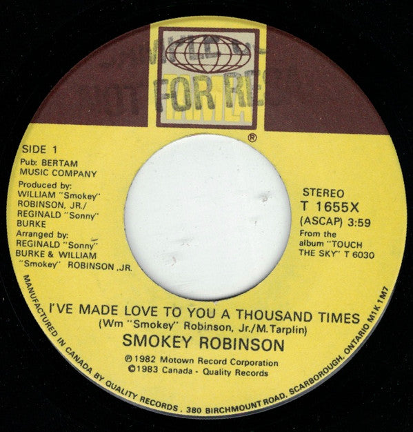 Smokey Robinson - I've Made Love To You A Thousand Times