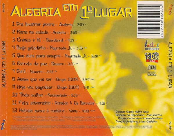 Various - Alegria em 1º Lugar (Ao Vivo) - 1998