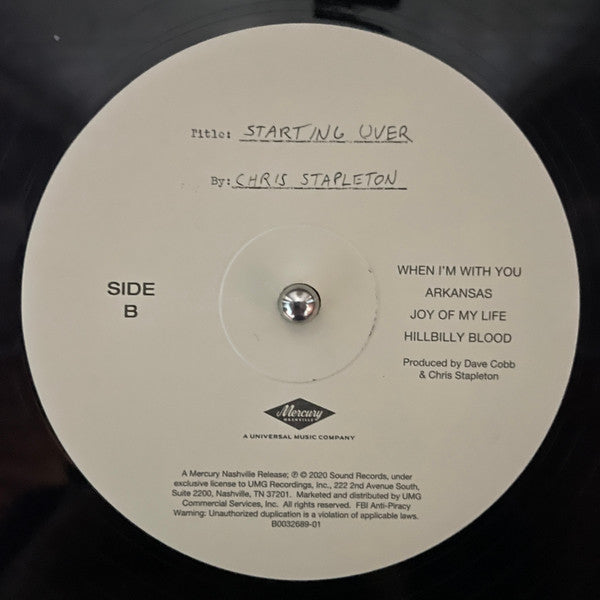 Chris Stapleton - Starting Over - 2020