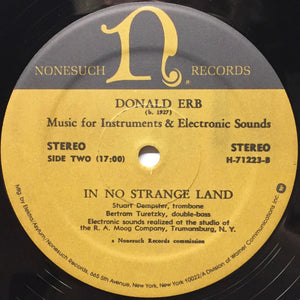 Donald Erb - Music For Instruments & Electronic Sounds -