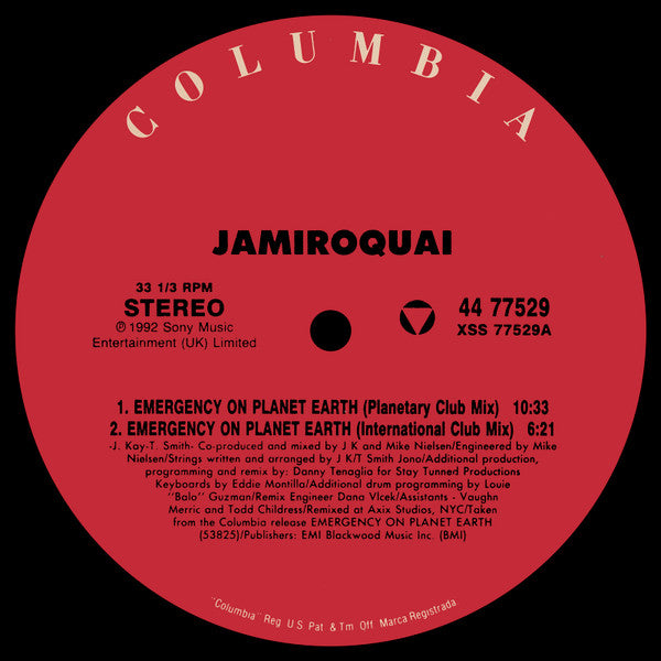 Jamiroquai - Emergency On Planet Earth (Danny Tenaglia Remixes) - 1993