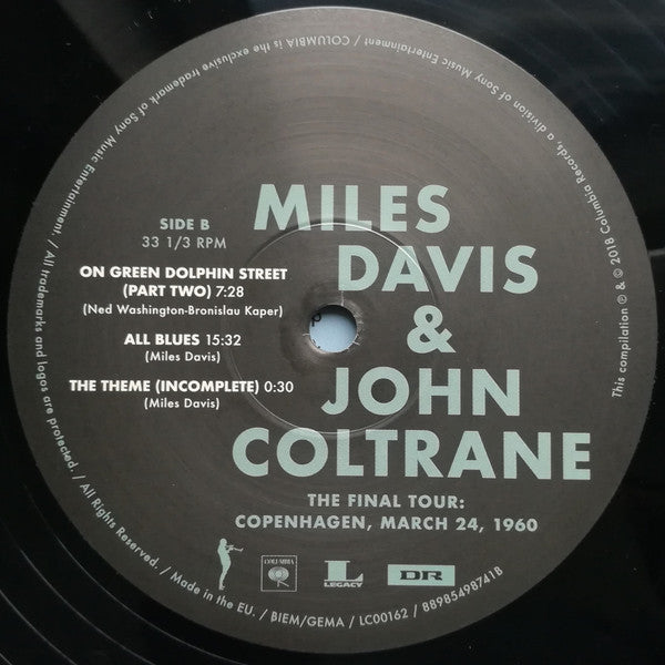 Miles Davis & John Coltrane - The Final Tour: Copenhagen, March 24, 1960 Vinyl Record