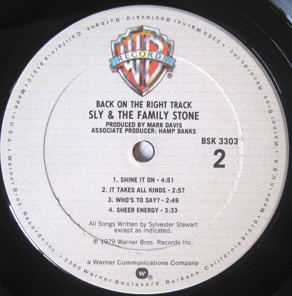 Sly & The Family Stone - Back On The Right Track - 1979