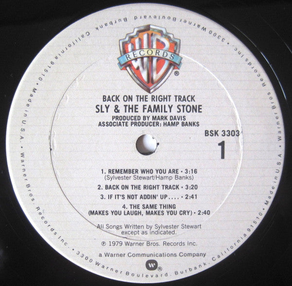 Sly & The Family Stone - Back On The Right Track - 1979