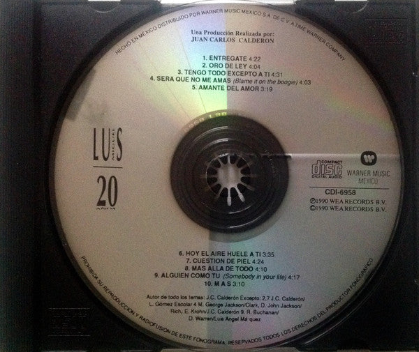 Luis Miguel - 20 Años (CD) - 1990