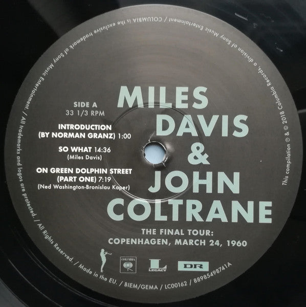 Miles Davis & John Coltrane - The Final Tour: Copenhagen, March 24, 1960 Vinyl Record