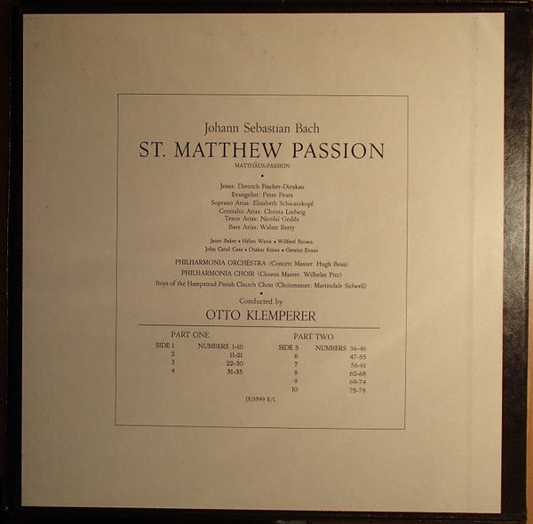 Johann Sebastian Bach - St. Matthew Passion
