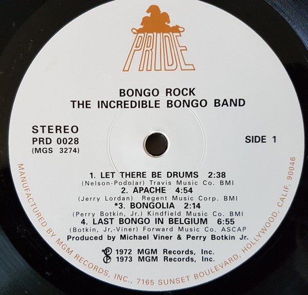 Michael Viner's Incredible Bongo Band - Bongo Rock Vinyl Record