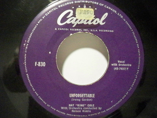Nat King Cole - Unforgettable / My First And My Last Love -