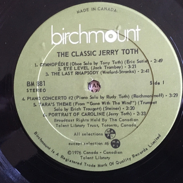 Jerry Toth - The Classic Jerry Toth - 1978