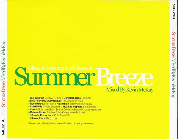 Kevin McKay - Glasgow Underground Presents Summer Breeze (CD) - 2001
