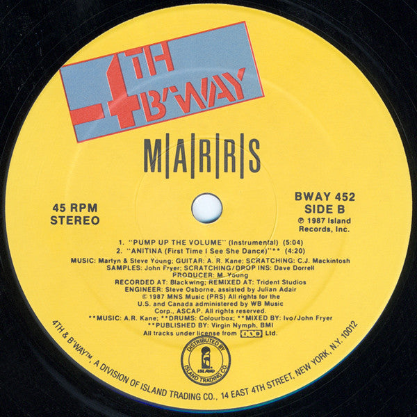 M|A|R|R|S - Pump Up The Volume - 1987