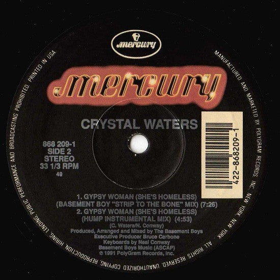 Crystal Waters - Gypsy Woman (She's Homeless) - 1991