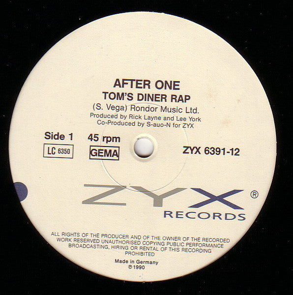 After One - Tom's Diner Rap